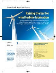 Raising the bar for wind turbine lubrication