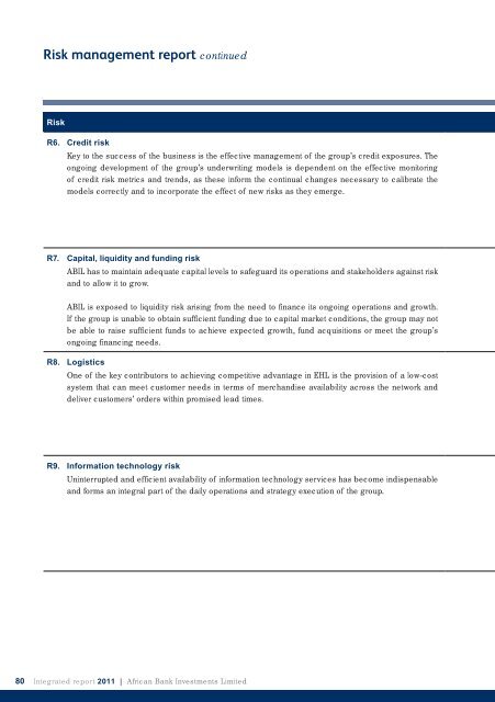 Full integrated annual report - African Bank - Investoreports