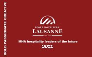 MHA profiles - Ecole Hôtelière de Lausanne