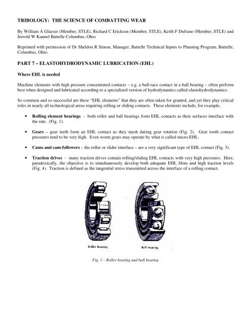 Tribology of gears - About Tribology