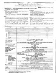 Digital Pressure Switch Operation Manual