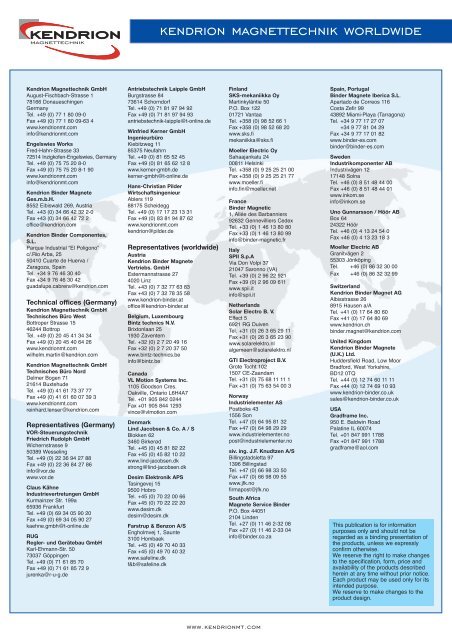 SYSTEM LINE catalogue - Kendrion Binder