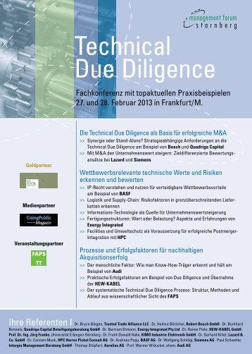 Technical Due Diligence - FAPS