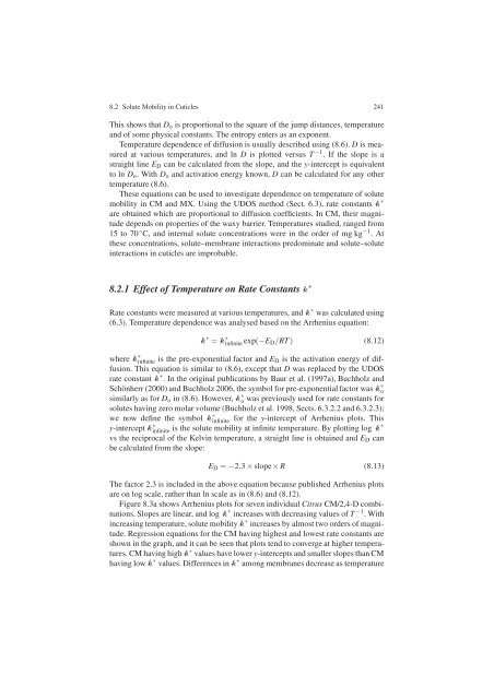 Water and Solute Permeability of Plant Cuticles: Measurement and ...