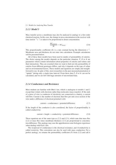 Water and Solute Permeability of Plant Cuticles: Measurement and ...