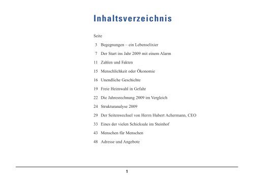 Jahresbericht 2009 (PDF, 2373 KB) - Steinhof Pflegeheim