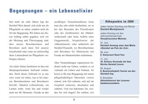 Jahresbericht 2009 (PDF, 2373 KB) - Steinhof Pflegeheim
