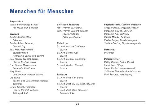 Jahresbericht 2009 (PDF, 2373 KB) - Steinhof Pflegeheim