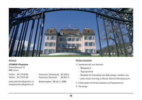 Jahresbericht 2009 (PDF, 2373 KB) - Steinhof Pflegeheim