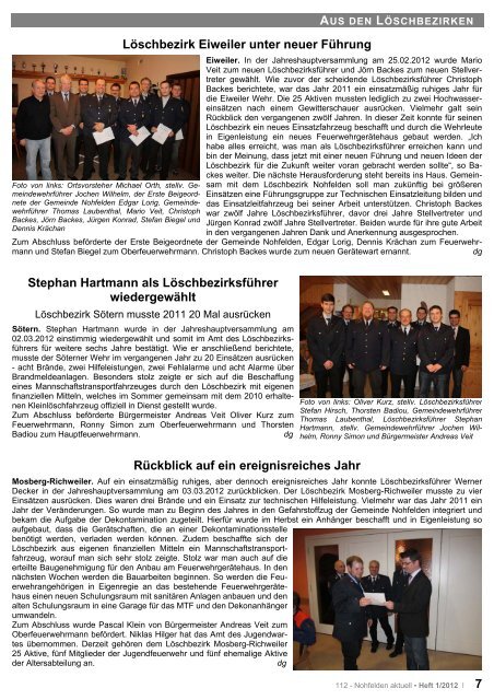 Feuerwehrnachrichten Ausgabe 01-2012 - Neunkirchen, Nahe