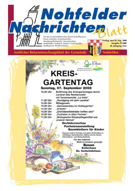 Amtliches Bekanntmachungsblatt der Gemeinde Nohfelden