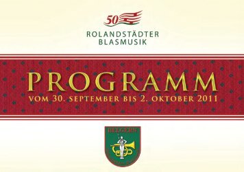 Programmheft Rolandstädter Blasmusikanten - Studio3zehn.net