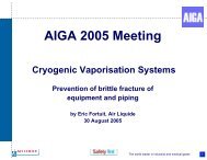 Cold embrittlement in cryogenic operations - AIGA