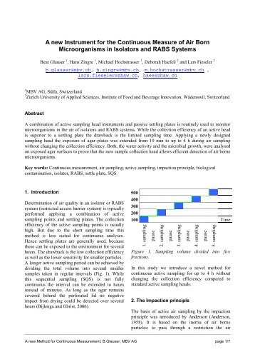 Paper_Continuos_Monitoring_2012 - Microbiological Air Sampler