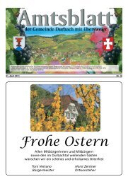 Frohe Ostern - Durbach