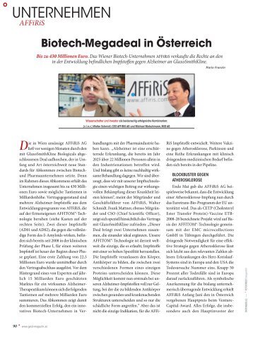 Affiris: Biotech-Megadeal in Österreich - MIG Fonds