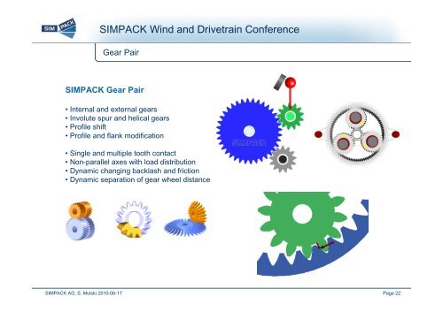 SIMPACK Wind and Drivetrain Conference