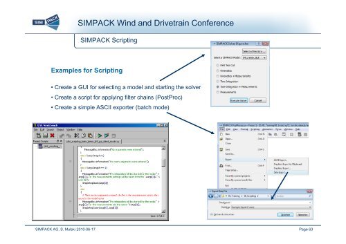 SIMPACK Wind and Drivetrain Conference