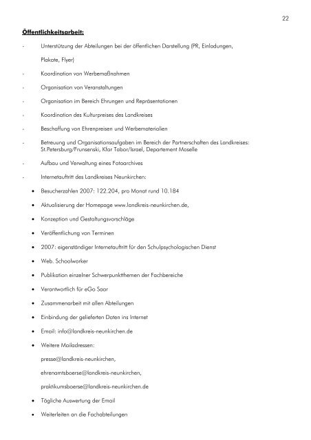 Verwaltungsbericht 2007 - Landkreis Neunkirchen