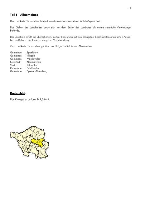 Verwaltungsbericht 2009 - Landkreis Neunkirchen