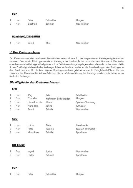 Verwaltungsbericht 2009 - Landkreis Neunkirchen