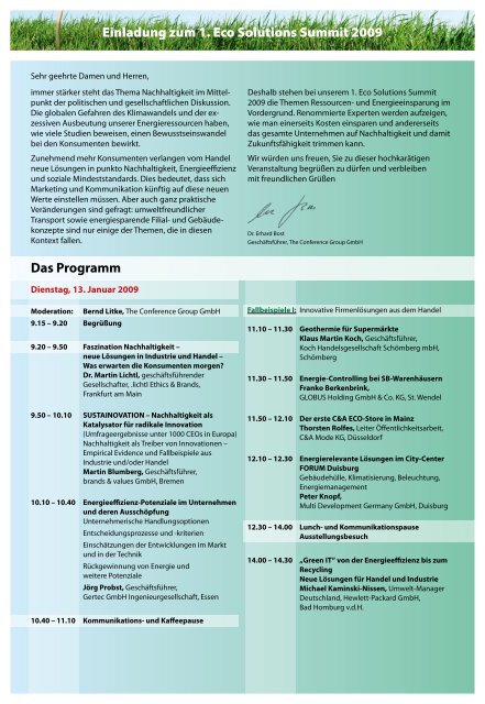 Programm Download (PDF) - The Conference Group GmbH