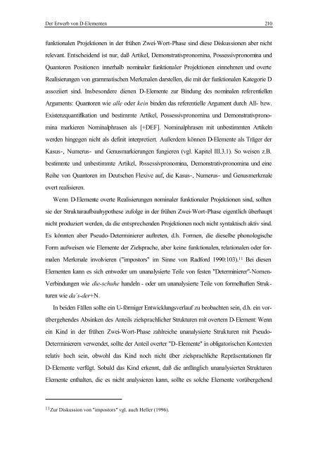 Merkmalsgesteuerter Grammatikerwerb Eine Untersuchung zum