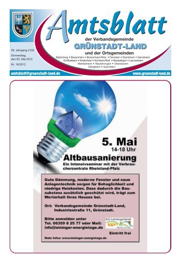 KW 18 Gruenstadt.pdf - Verbandsgemeinde Grünstadt-Land