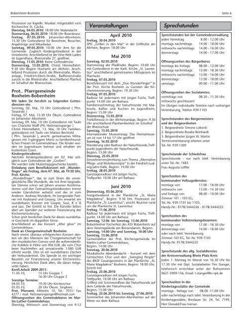 Amtsblatt Der Gemeinde Bobenheim-Roxheim