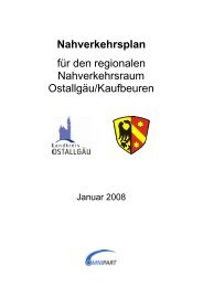 Bericht Nahverkehrsplan KF 2008 - Landkreis Ostallgäu