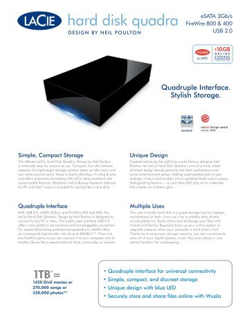 Download PDF Hard Disk QUADRA - LaCie