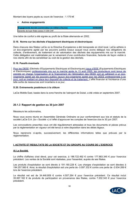 Document de référence - LaCie