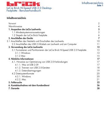 Downloads Handbuch - LaCie