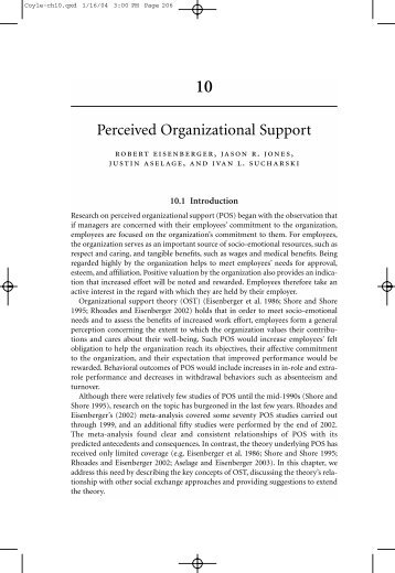 Perceived Organizational Support