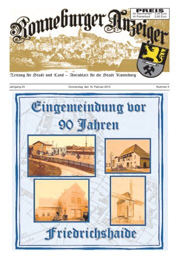 Ronneburger Anzeiger 04/2012 - der Stadt Ronneburg / Thüringen