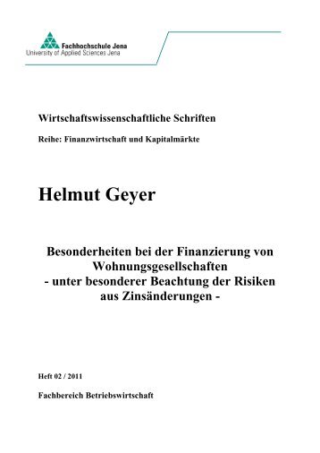 Helmut Geyer - Fachbereich Betriebswirtschaft der Ernst-Abbe ...