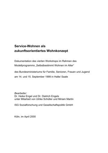 Service-Wohnen als zukunftsorientiertes Wohnkonzept - Institut für ...