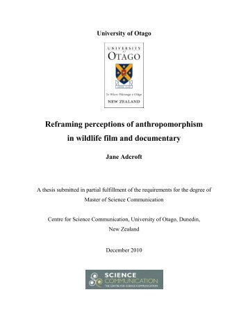 Reframing perceptions of anthropomorphism in wildlife film and ...
