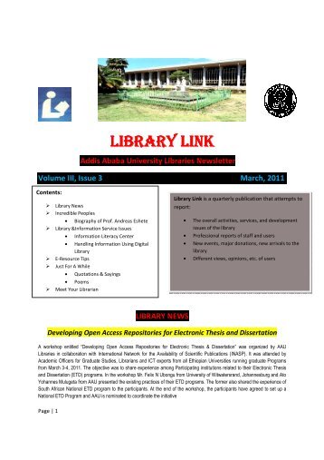 Addis ababa university electronic library thesis dissertation