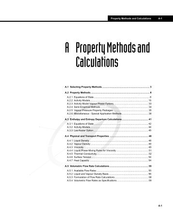 A Property Methods and Calculations - Rowan