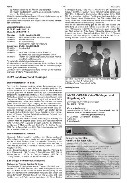 Kahlaer Nachrichten - Ausgabe Nr. 3 - 14. Februar 2014