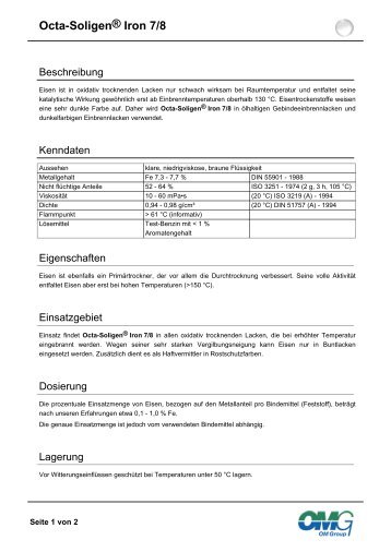 Octa-Soligen® Iron 7/8 - Borchers GmbH