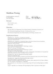 Matthias Preisig: Curriculum Vitae