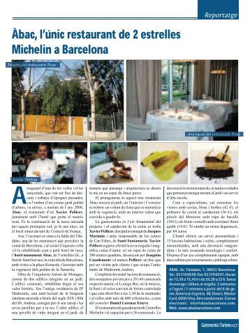 Àbac, l'únic restaurant de 2 estrelles Michelin a Barcelona