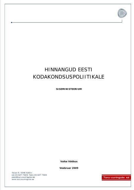 Hinnangud Eesti kodakondsuspoliitikale (2008)