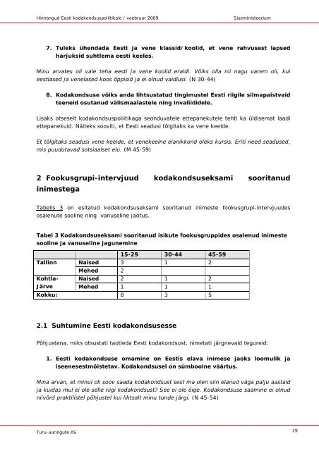 Hinnangud Eesti kodakondsuspoliitikale (2008)