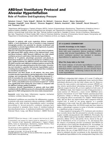 ARDSnet Ventilatory Protocol and Alveolar Hyperinflation