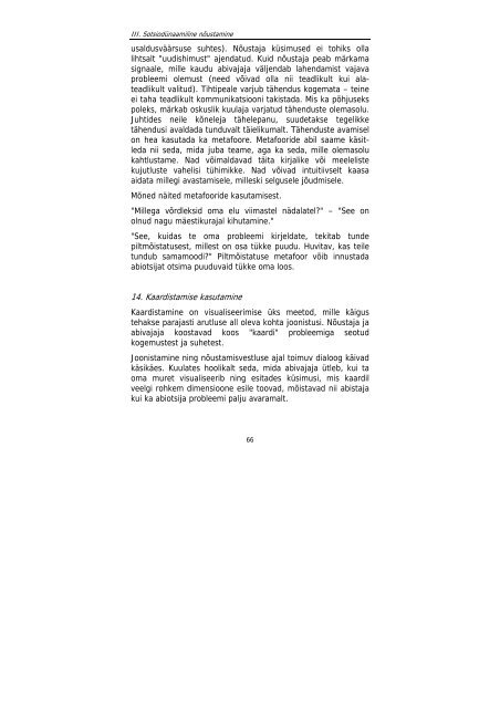 Peavy, R. V. Sotsiodünaamiline nõustamine, 2002 (pdf) - Rajaleidja