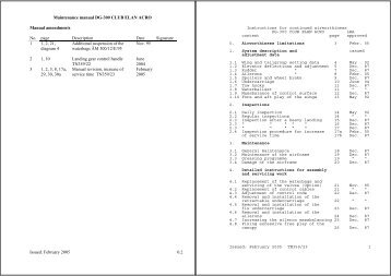 Maintenance manual DG-300 CLUB ELAN ... - DG Flugzeugbau