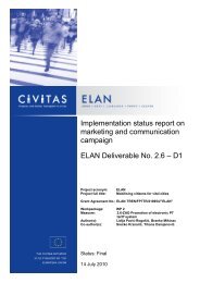 Implementation status report on marketing and ... - CIVITAS